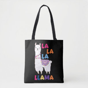 Bolsa Tote La La La Llama - Engraçado Cantando Llama