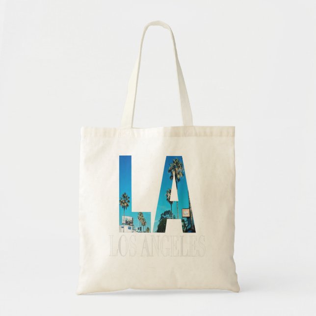 Bolsa Tote La Los Angeles California Souvenir Beach City West (Frente)