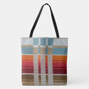 BOLSA TOTE "LA PLAYA" TECIDO MEXICANO AUTÊNTICO ESTAMPA NO OM