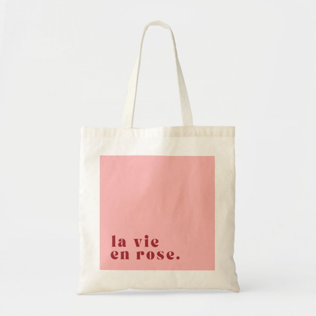 Bolsa Tote La vie en rosa French Cote (Frente)