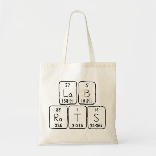 Bolsa Tote Lab Rats nome da mesa periódica