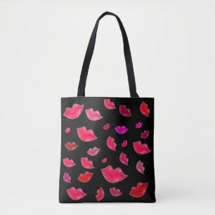 Bolsa Tote Lábios coloridos