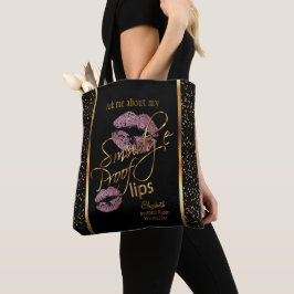 Bolsa Tote Lábios de Prova de Lamas 💋 - Lipsense - Rosa Rosa