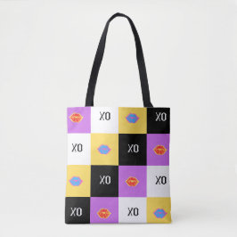Bolsa Tote Lábios Passivos e Padrão XO