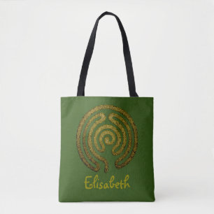 Bolsa Tote Labirinto/labirinto - metal antigo + seu backgr.