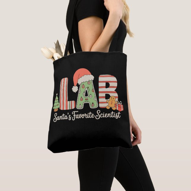 Bolsa Tote Laboratório de Natal Favorito Santas (Close Up)