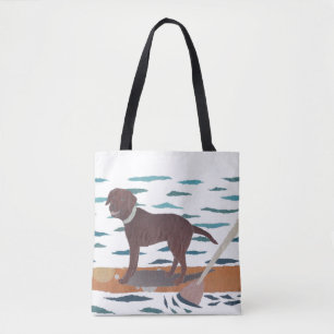 Bolsa Tote Laboratório do chocolate, labrador retriever, cã