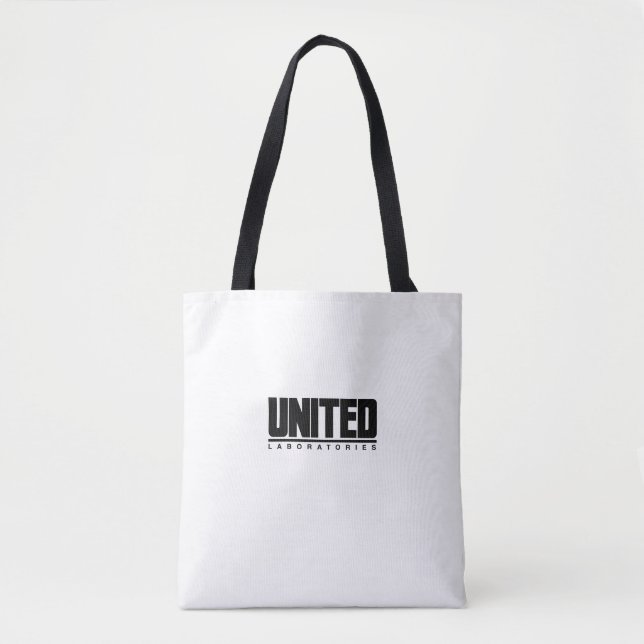 Bolsa Tote Laboratórios Unidos Canvas Preto e Branco (Frente)