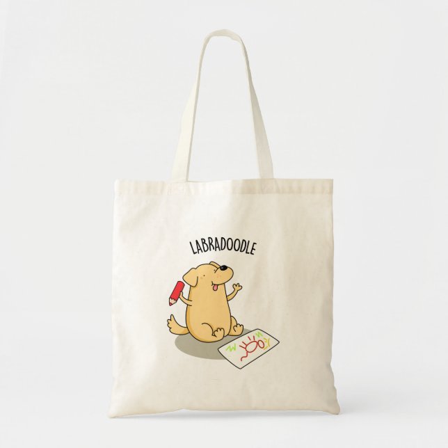 Bolsa Tote Labradoodle Funny Labrador Dog Pun (Frente)