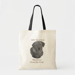 Bolsa Tote labrador amarelo retrato de cão e retrato slogan 