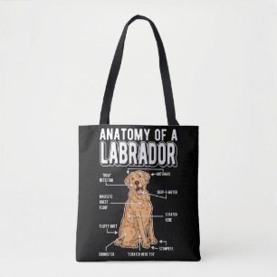 Bolsa Tote Labrador Anatomy Engraçado Cachorro