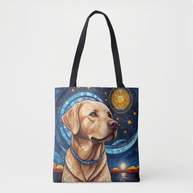 Bolsa Tote Labrador Cujo Retriever Esteve Vidro Céu Sol (Frente)