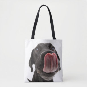 Bolsa Tote Labrador Negro A Soltar O Nariz