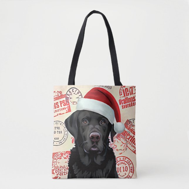 Bolsa Tote labrador preto  (Frente)