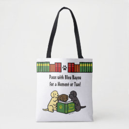 Bolsa Tote Labrador Puppies Lendo Livros De Livros