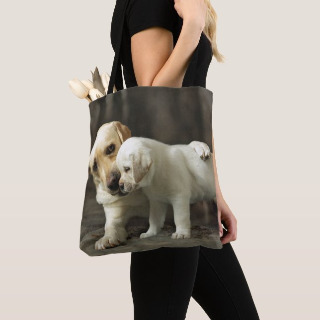 Bolsa Tote Labrador retriever amarelo (Close Up)