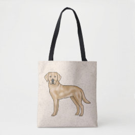 Bolsa Tote Labrador Retriever Amarelo Cachorro Cartoon Fofo B