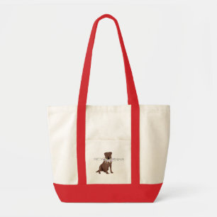Bolsa Tote Labrador Retriever Animal de Festa Marrom