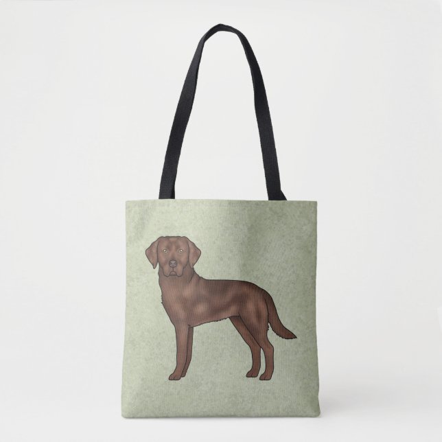 Bolsa Tote Labrador Retriever de Chocolate Labrador Marrom Ca (Frente)