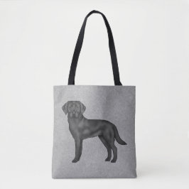 Bolsa Tote Labrador Retriever Preto Cachorro Cartoon Fofo Cin