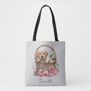 Bolsa Tote Labrador Retriever Puppy Blue