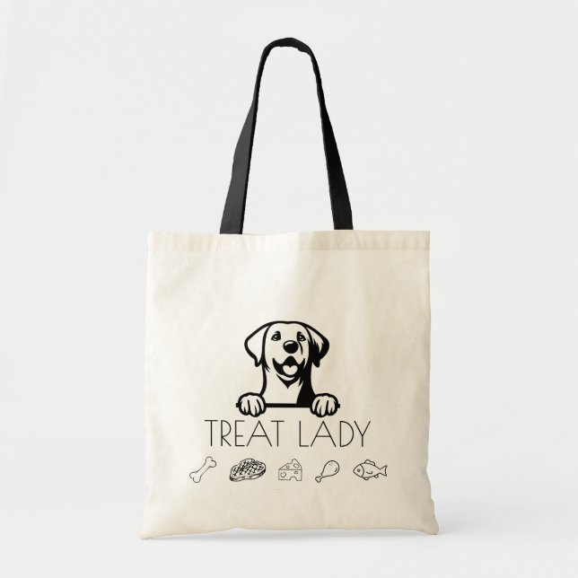 Bolsa Tote Labrador Retriever "Treat Lady" (Frente)