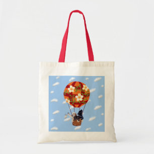 Bolsa Tote Labradors & pintura do balão de ar quente