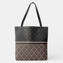 Bolsa Tote Lace Black e Dourado saco de toques sexy