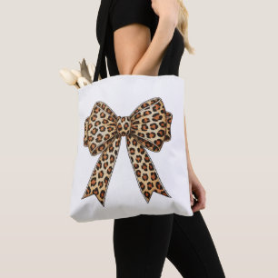 Bolsa Tote Laço Coquete Leopardo Sublimação Chita