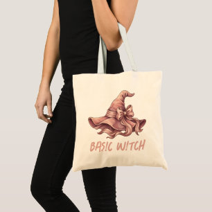 Bolsa Tote Laço de Chapéu de Bruxa Cor-de-Rosa Pastel Coquete