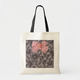 Bolsa Tote Laço e rosas pretos