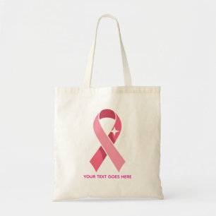Bolsa Tote Laço Rosa de Conscientização do Câncer de Mama Per