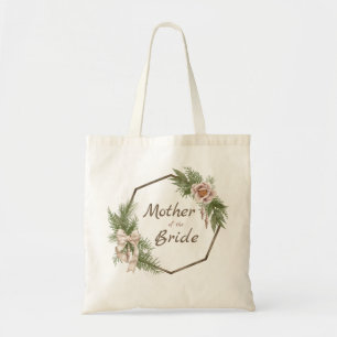 Bolsa Tote Laços Florais Rosa Bege Mãe da Noiva