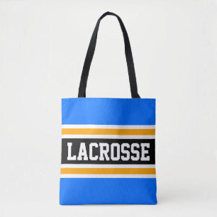 Bolsa Tote LACROSSE - Estrias Amarelas Azuis Azuis Brilhantes
