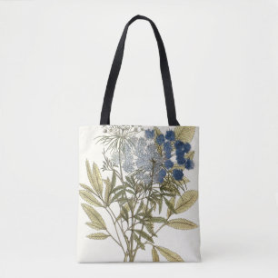 Bolsa Tote Lacy Leaves - Flores e Verde