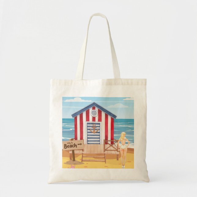 Bolsa Tote ladie na praia (Frente)