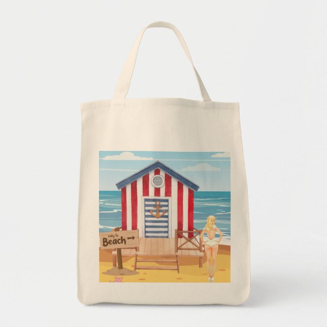 Bolsa Tote ladie na praia (Frente)