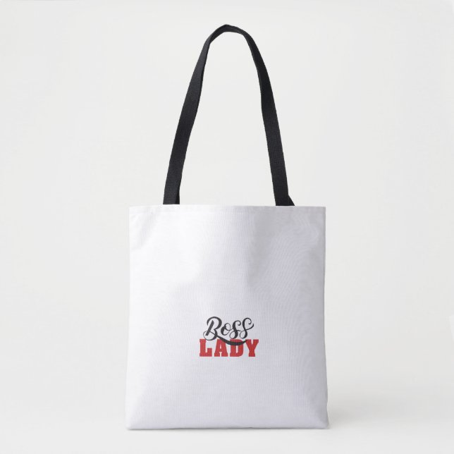 Bolsa Tote Lady Boss – Strong Confident Woman Design (Frente)