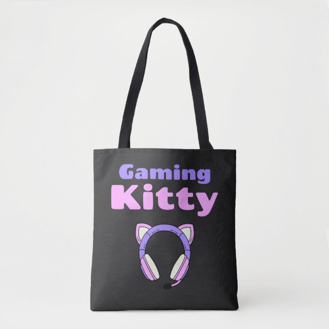 Bolsa Tote Lady Gamer - Gaming Kitty (Frente)