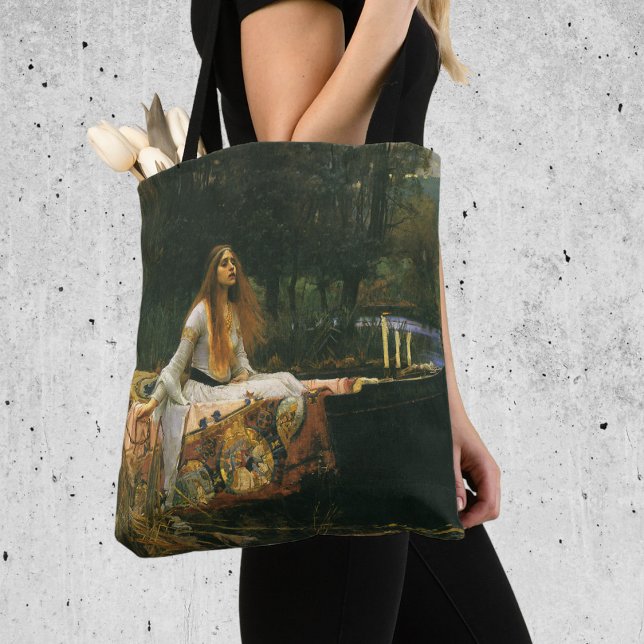 Bolsa Tote Lady Shalott On Boat por John William Waterhouse (Criador carregado)