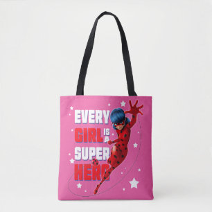 Bolsa Tote Ladybug Cada garota é um super herói
