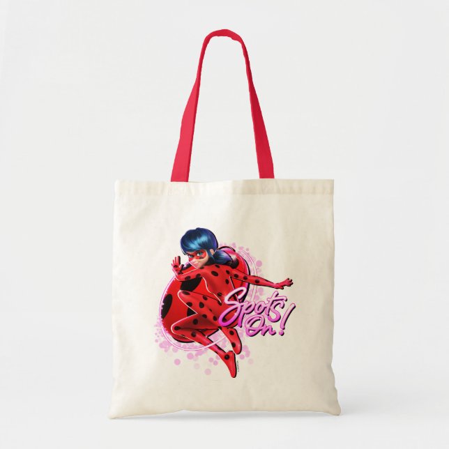 Bolsa Tote Ladybug Miraculoso | Pontos No Gráfico (Frente)