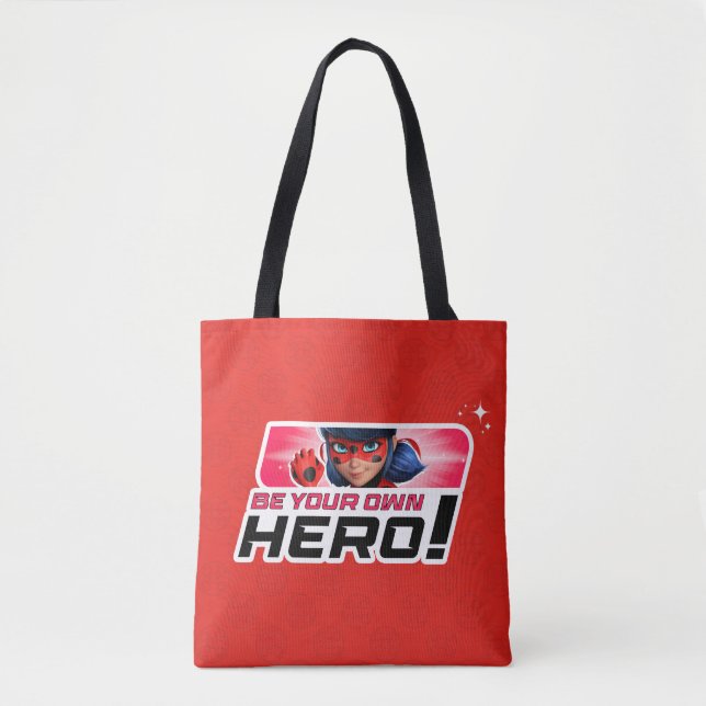 Bolsa Tote Ladybug Miraculoso | Seja Seu Próprio Herói (Frente)