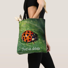 Bolsa Tote Ladybug No Folha Fechar Personalizado