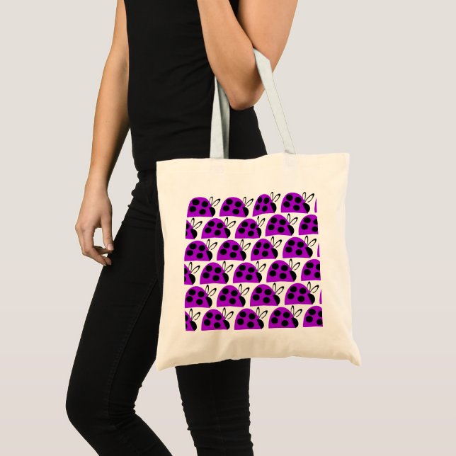 Bolsa Tote Ladybug Roxo (Frente (produto))