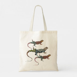 Bolsa Tote Lagartos Decorativos