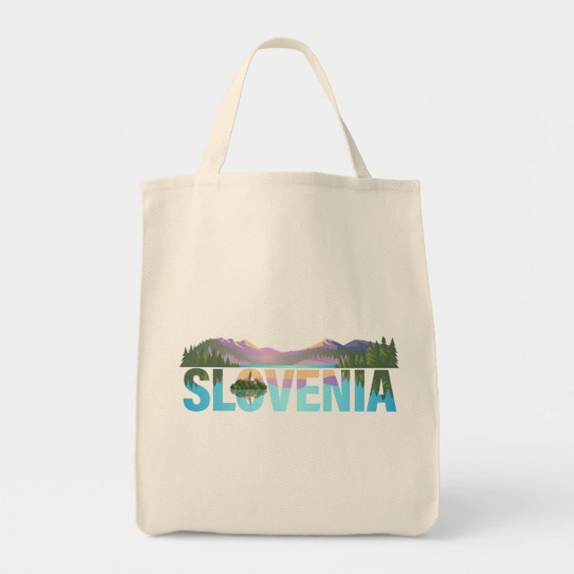 Bolsa Tote Lago Bled Eslovênia Europa (Frente)