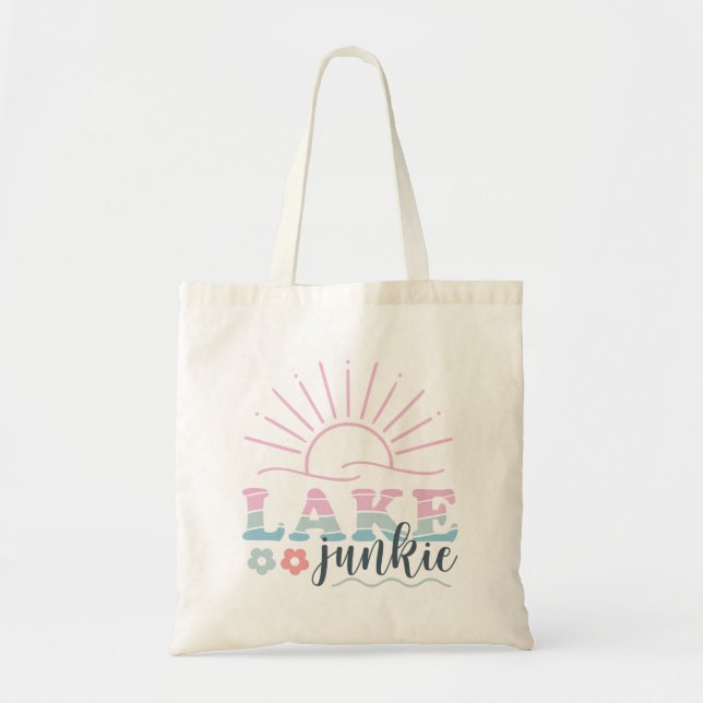 Bolsa Tote Lago Junkie - Companheiro para suas Aventuras de Á (Frente)