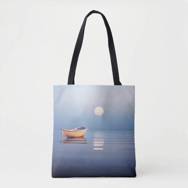 Bolsa Tote Lago Mist Moon Light Tranquil Pacífico (Frente)