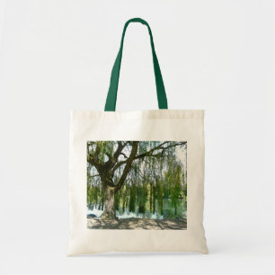 Bolsa Tote Lagoa através da árvore de salgueiro Weeping